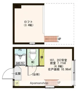ハーモニーテラス新高円寺【1階】の間取り