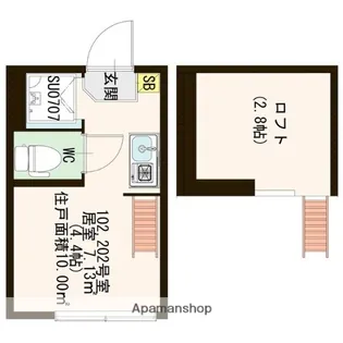 サンクチュアリ南長崎【2階】の間取り