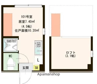 MILAVITA 高田馬場【1階】の間取り
