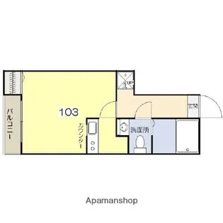 SIGNAL HILL【103号室】の間取り