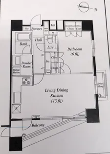 1LDKの間取り画像