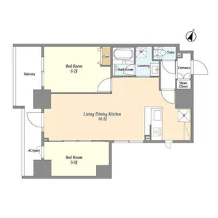 KDXレジデンス本蓮沼【6階】の間取り