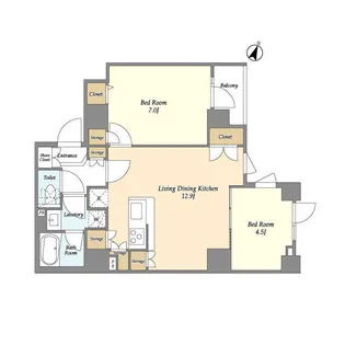 KDXレジデンス本蓮沼【3階】の間取り