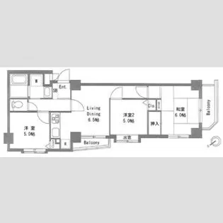 セザール池袋西【3階】の間取り