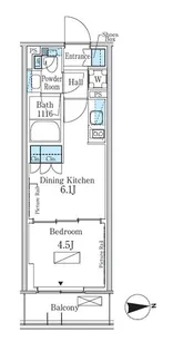 パークアクシス新宿百人町【4階】の間取り
