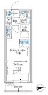 パークアクシス新宿百人町【5階】の間取り