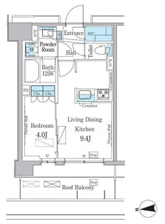 パークアクシス新宿百人町【7階】の間取り