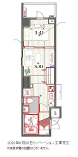 レジデンス西新宿スクエア【0802号室】の間取り