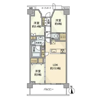 プラウド練馬中村橋マークス【5階】の間取り
