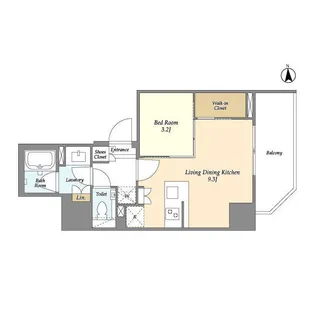 オーキッドレジデンス渋谷富ヶ谷【10階】の間取り