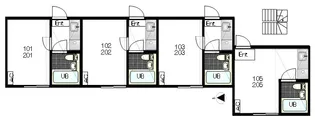 プラザドゥカスパー【1階】の間取り