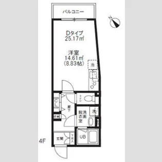 アルティザ氷川台【4階】の間取り