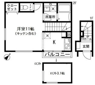FOREST GARDEN【2階】の間取り