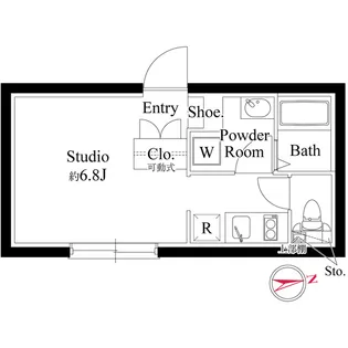 エルフローラ三軒茶屋【1階】の間取り