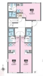 CASADIA赤塚【1階】の間取り
