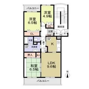 テレパレス中村南 1号棟・2号棟【1階】の間取り