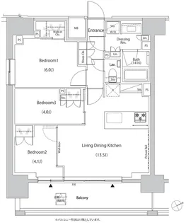ザ・パークハビオ目白タワー【18階】の間取り