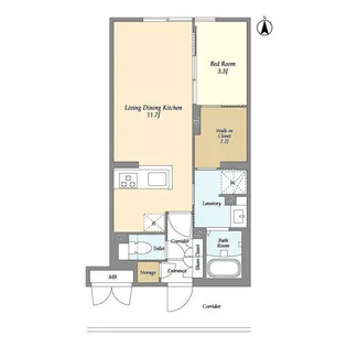 ラクラス中野南台【1階】の間取り