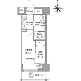 コンフォリア・リヴ下落合【3階】の間取り