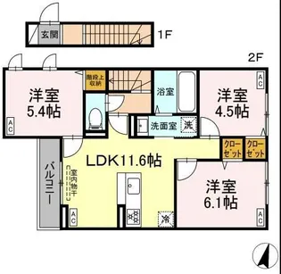 セレスティア石神井台II【2階】の間取り