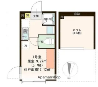 ハーモニーテラス沼袋【2階】の間取り