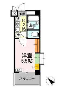 クレール中台【5階】の間取り