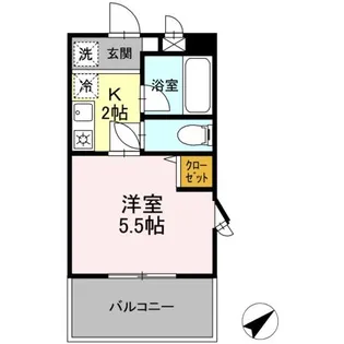 クレール中台【4階】の間取り