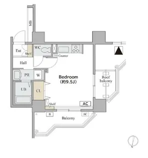コラム神泉【3階】の間取り