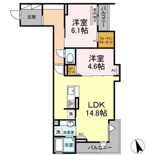 アンジュール徳丸B棟【3階】の間取り