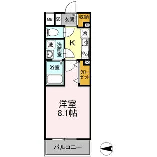 DーROOM早稲田【3階】の間取り