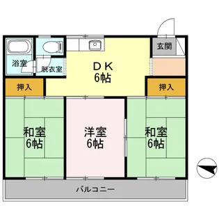 長瀬第三マンション【1階】の間取り