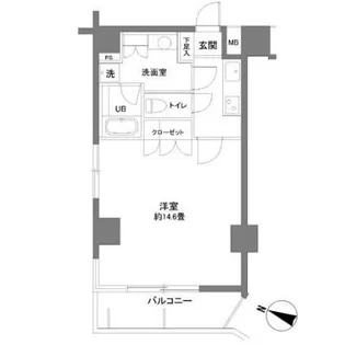 カスタリア大塚Ⅱ【5階】の間取り