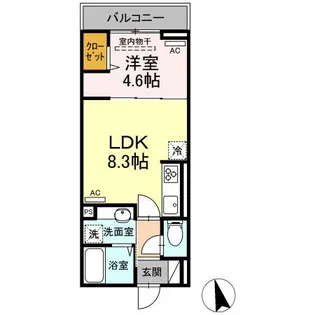 セレスティア高島平【2階】の間取り