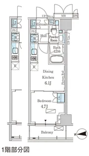 パークアクシス新宿西落合【1階】の間取り