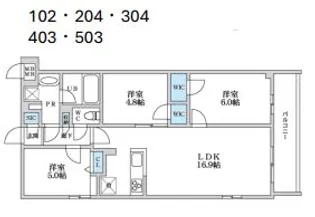 SーRESIDENCE富士見ヶ丘AFFORD【2階】の間取り