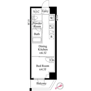 ハーモニーレジデンス新宿【9階】の間取り