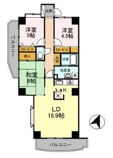 フォレストヒルズ【1階】の間取り