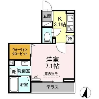 OLIVE SUN【1階】の間取り