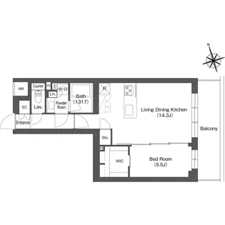 ルーウェ東大泉【3階】の間取り