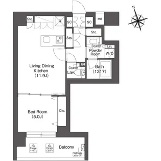 ルーウェ東大泉【3階】の間取り