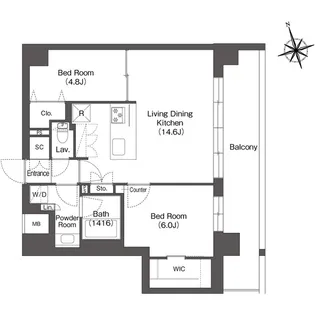 ルーウェ東大泉【3階】の間取り