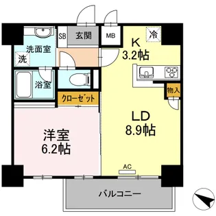 ハイムローゼⅦ【4階】の間取り