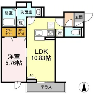 エクセリア中村北【3階】の間取り