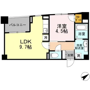 ポルト ドゥ ヴァンドーム【2階】の間取り