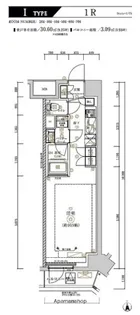 RELUXIA CITY 北新宿【608号室】の間取り