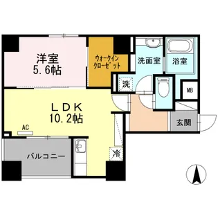 グランディーノ早稲田【7階】の間取り