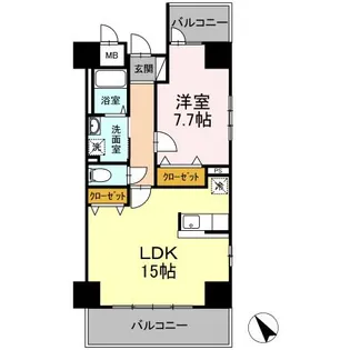 さくらアヴェニュー【9階】の間取り