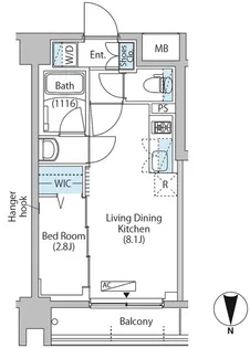 中野新橋レジデンス【2階】の間取り