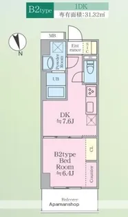 SUNBRIGHT OGIKUBO【2階】の間取り