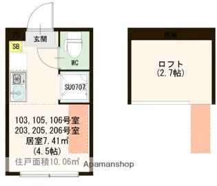 ハーモニーテラス成田東Ⅲ【‘203号室】の間取り